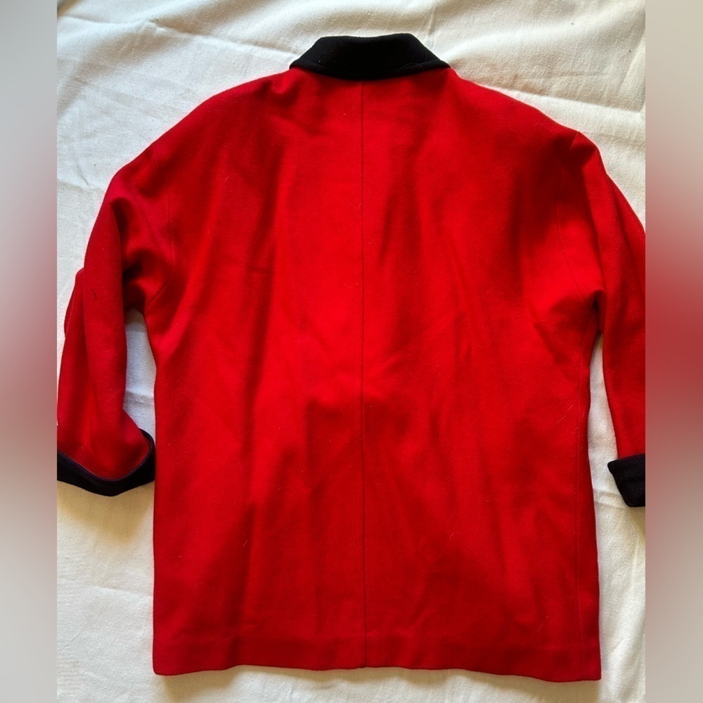 Pendleton Vintage Women's Dress Coat, 70's; 100% Virgin Wool, Red; Size 12 - Picture 5 of 6